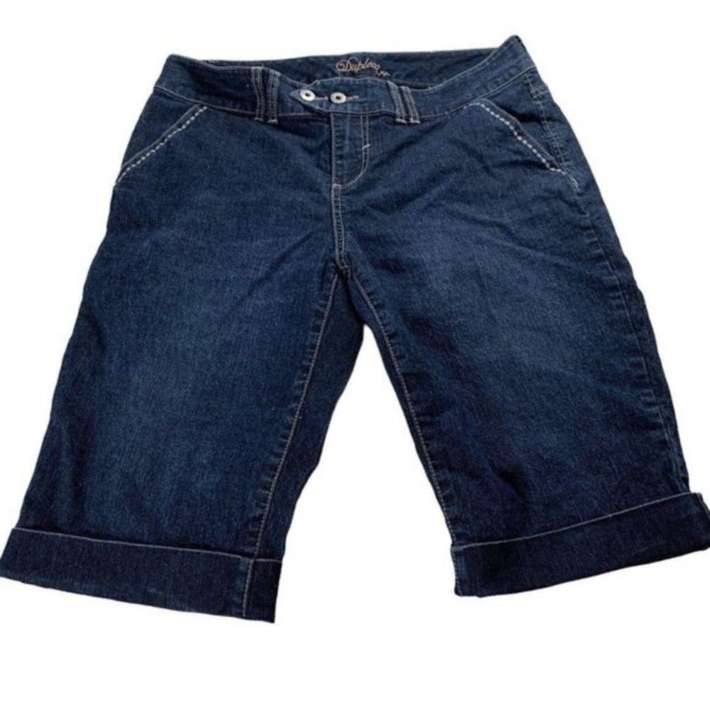 Duple by Tyte Womens Denim Blue Jean Bermuda Shorts Size 12P